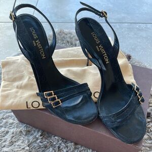 Authentic Louis Vuitton Sling Back Heels. Size 40